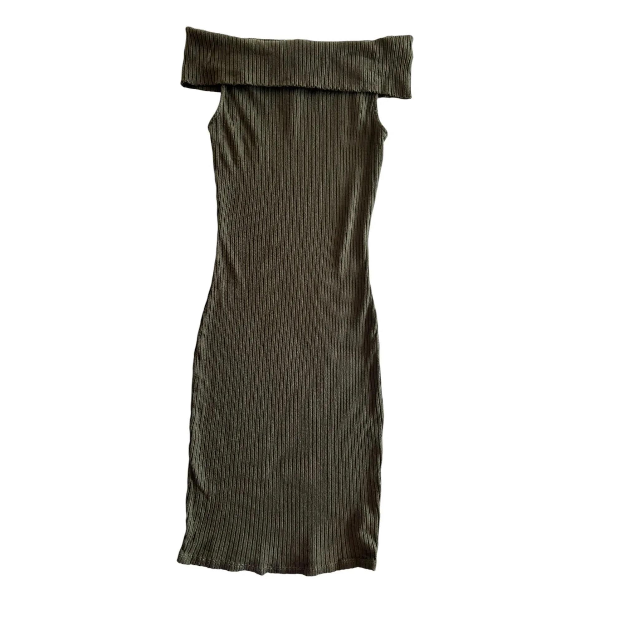 Iris Green Bodycon Mini Dress Sleeveless Round Neckline Women's Size Small