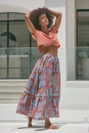Jaase - Capri Print Songbird Maxi Skirt