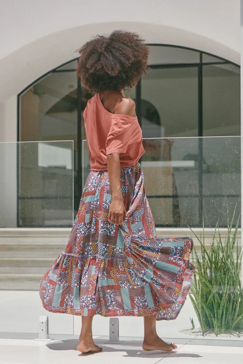 Jaase - Capri Print Songbird Maxi Skirt
