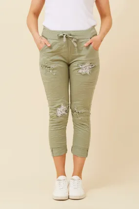 JANJA SEQUIN STAR JOGGER PANTS