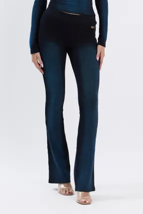 JENNI GRADIENT FLARED PANTS - BLUE