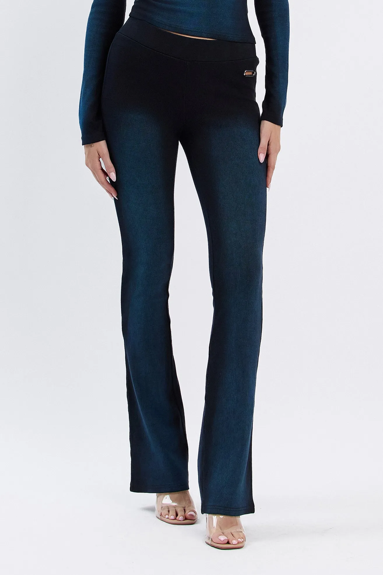 JENNI GRADIENT FLARED PANTS - BLUE