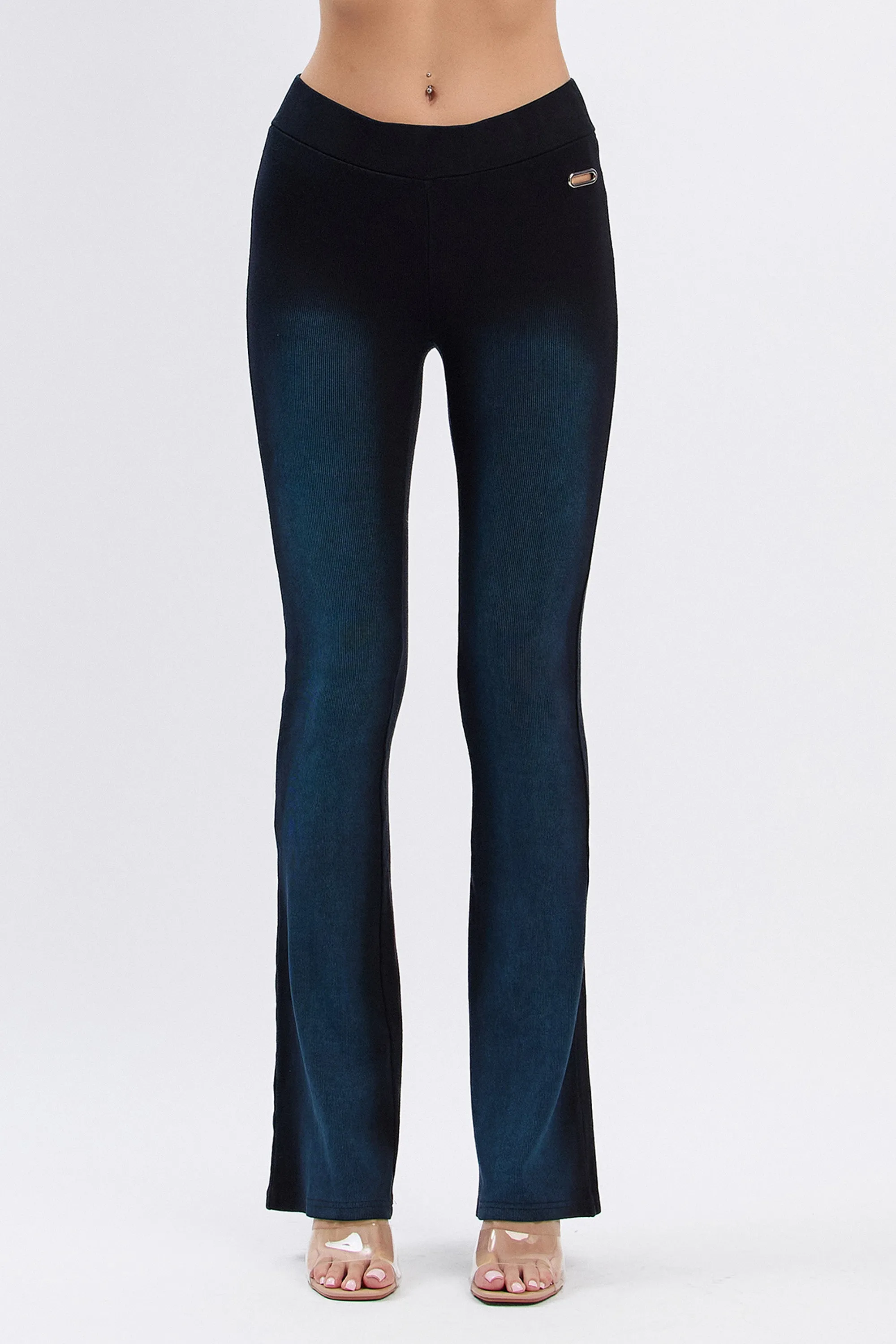 JENNI GRADIENT FLARED PANTS - BLUE