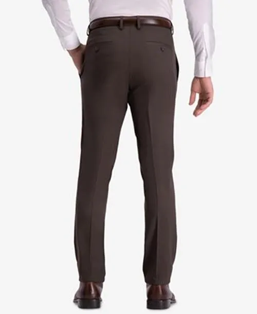 Kenneth Cole Reaction Mens Slim fit Dress Pants 33 / 30 Brown Solid Stretch