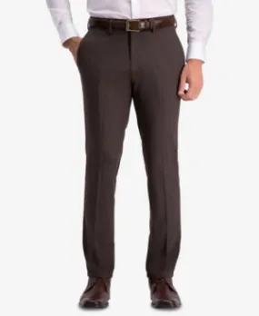 Kenneth Cole Reaction Mens Slim fit Dress Pants 33 / 30 Brown Solid Stretch