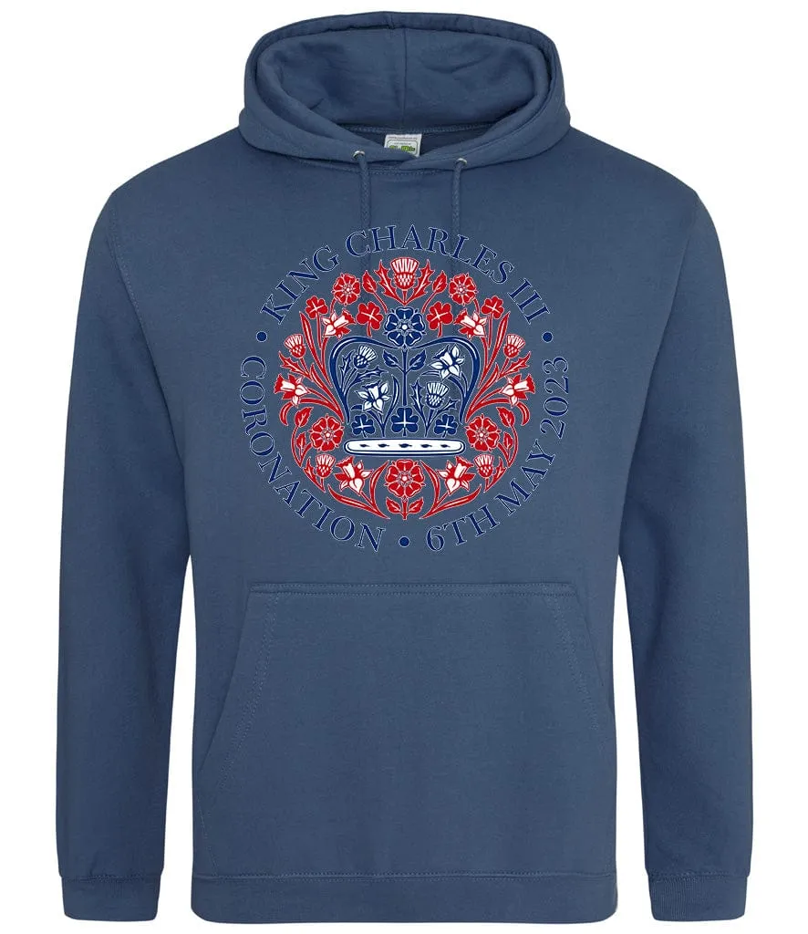 King Charles III Official Coronation Front Printed Unisex Hoodie