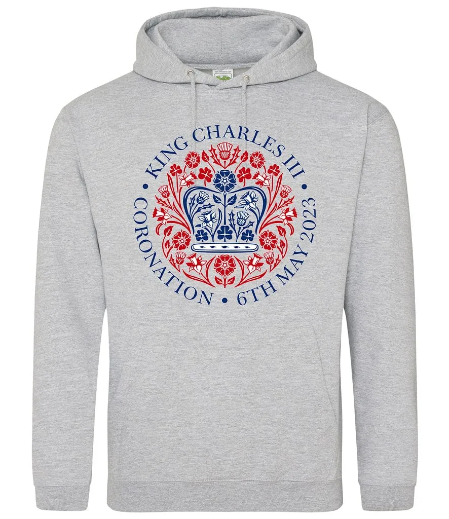 King Charles III Official Coronation Front Printed Unisex Hoodie