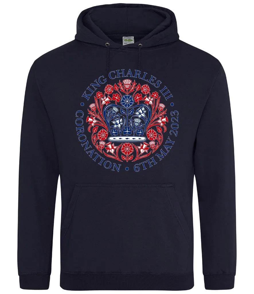 King Charles III Official Coronation Front Printed Unisex Hoodie