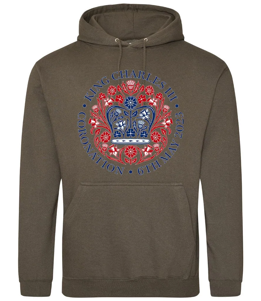 King Charles III Official Coronation Front Printed Unisex Hoodie
