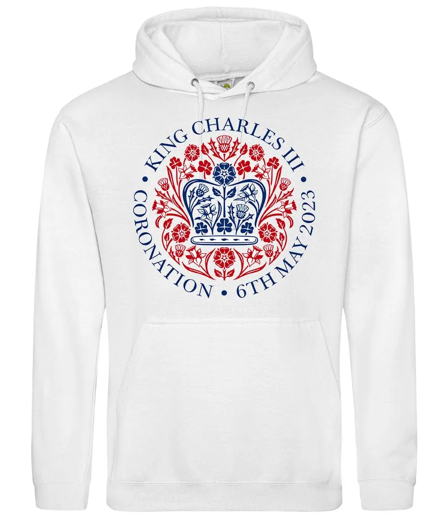 King Charles III Official Coronation Front Printed Unisex Hoodie