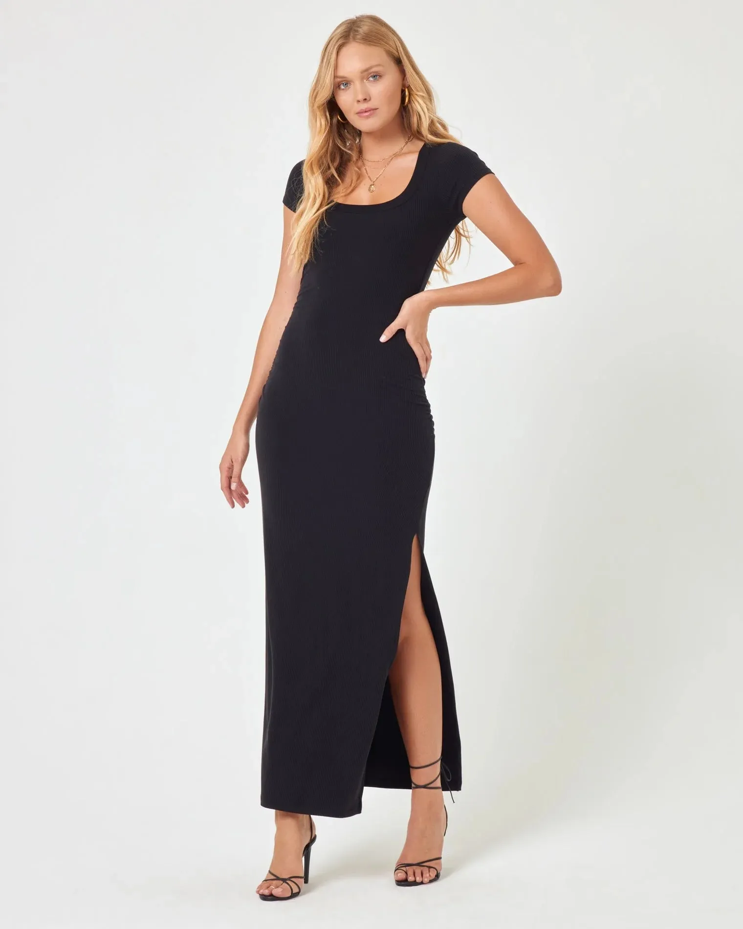 L SPACE VALENCIA DRESS - BLACK