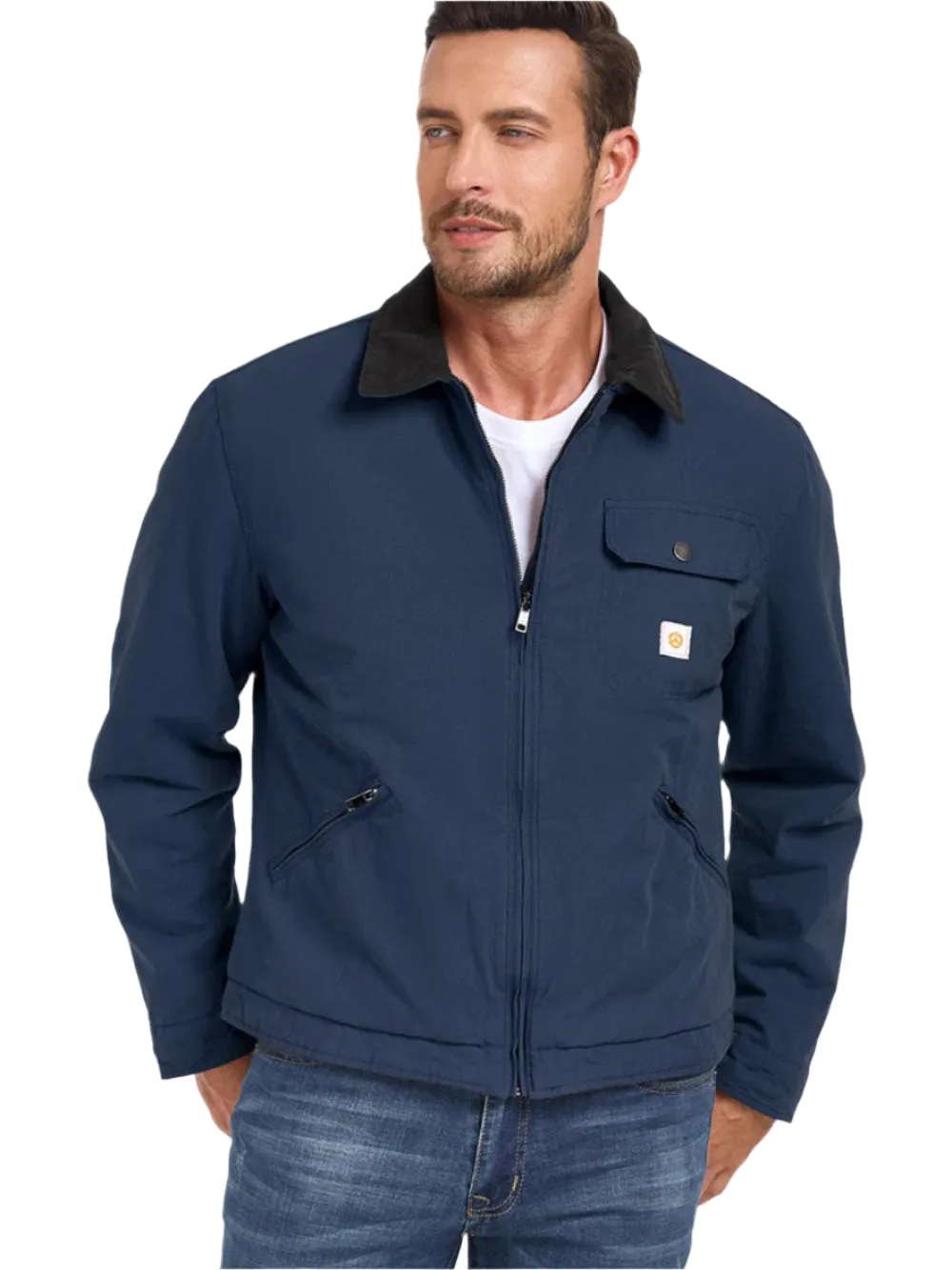 Lined Cargo Work Jacket | ELIJAH