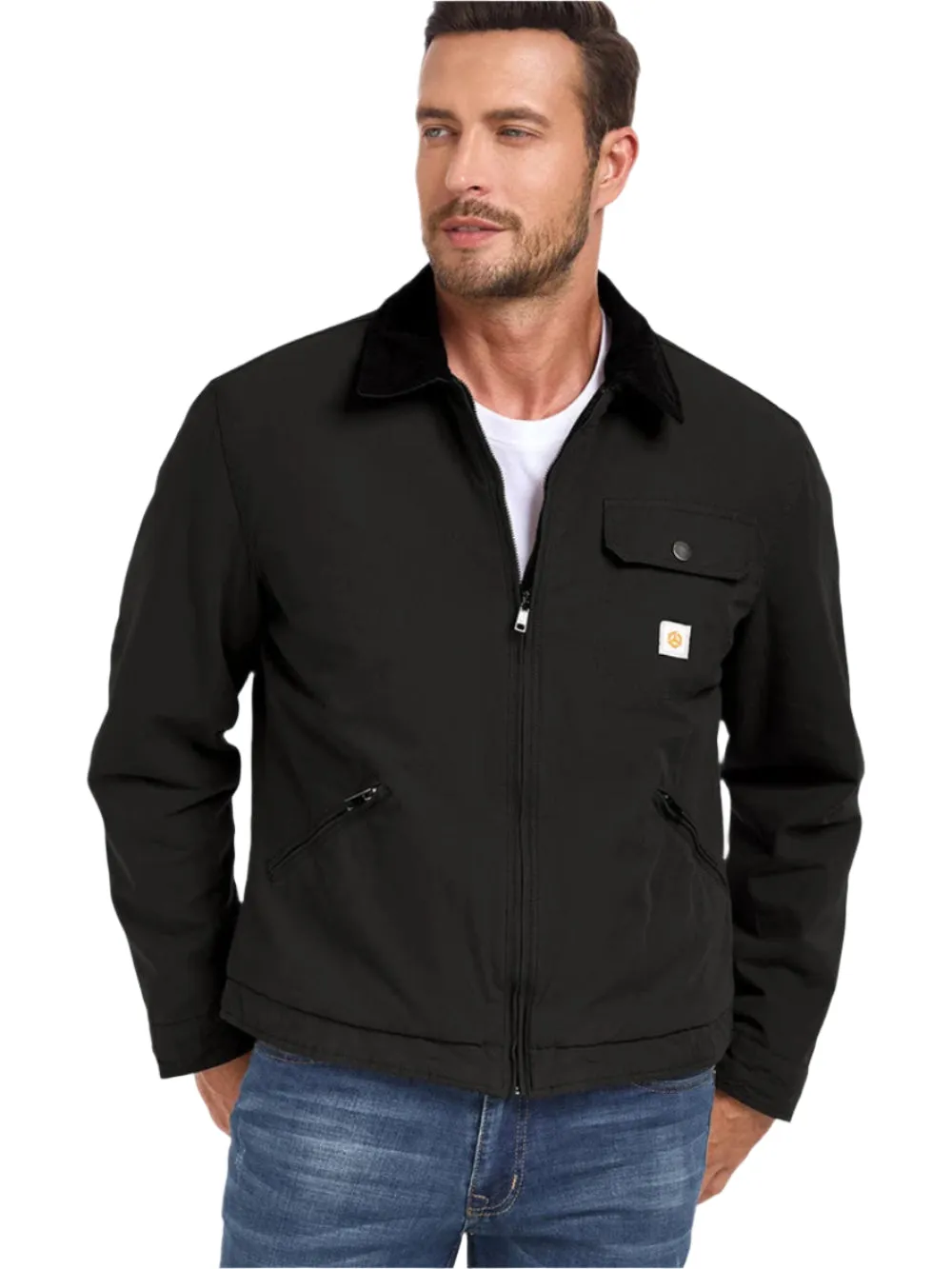 Lined Cargo Work Jacket | ELIJAH