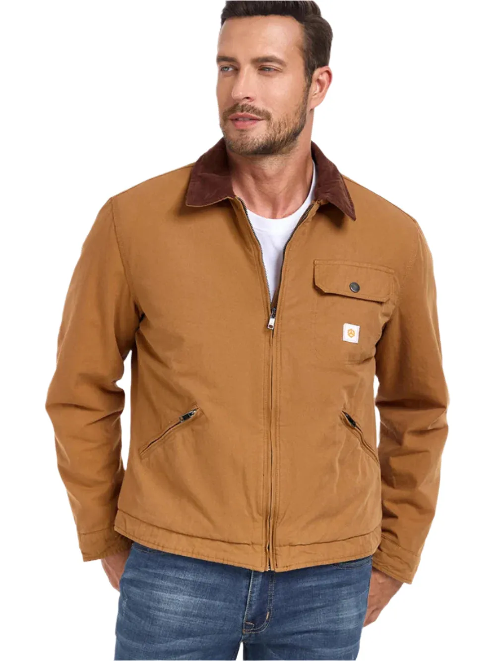 Lined Cargo Work Jacket | ELIJAH