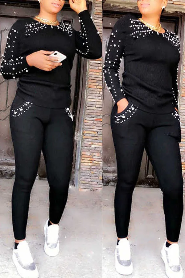 Mellie Pearl Design 2pc Pants Set