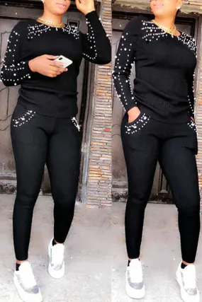 Mellie Pearl Design 2pc Pants Set