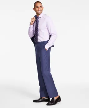 Michael Kors Mens Regular fit Dress Pants 38 / 29 Blue Solid Stretch