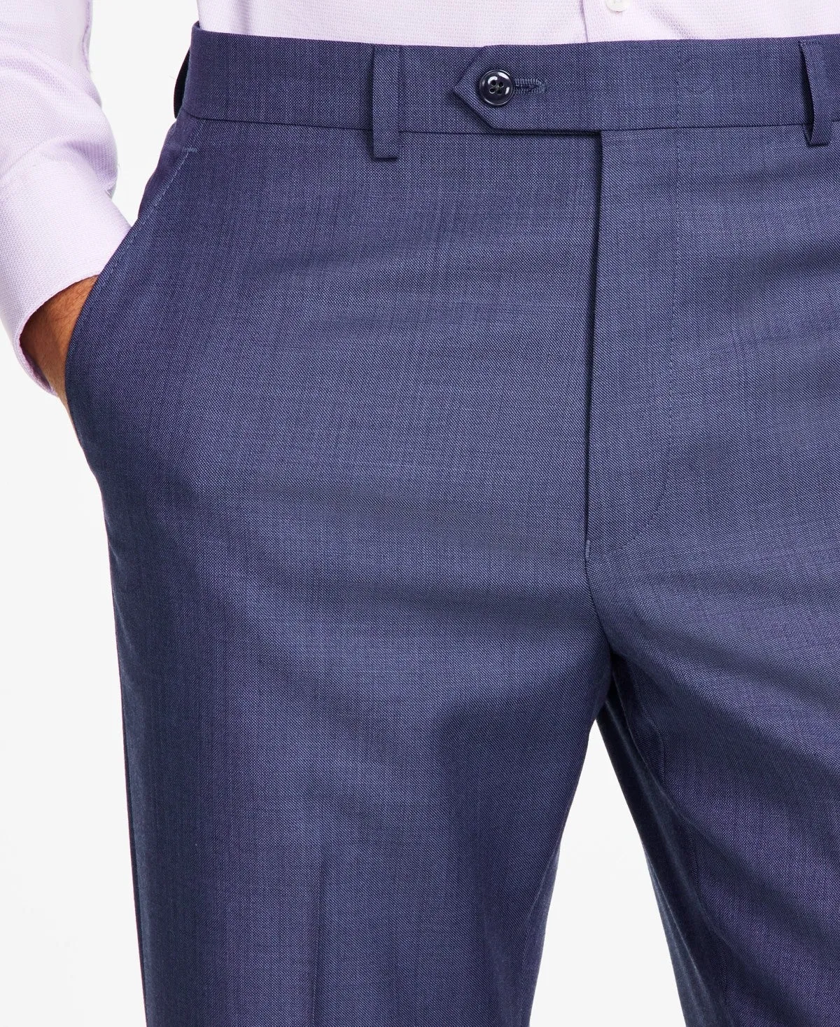 Michael Kors Mens Regular fit Dress Pants 38 / 29 Blue Solid Stretch