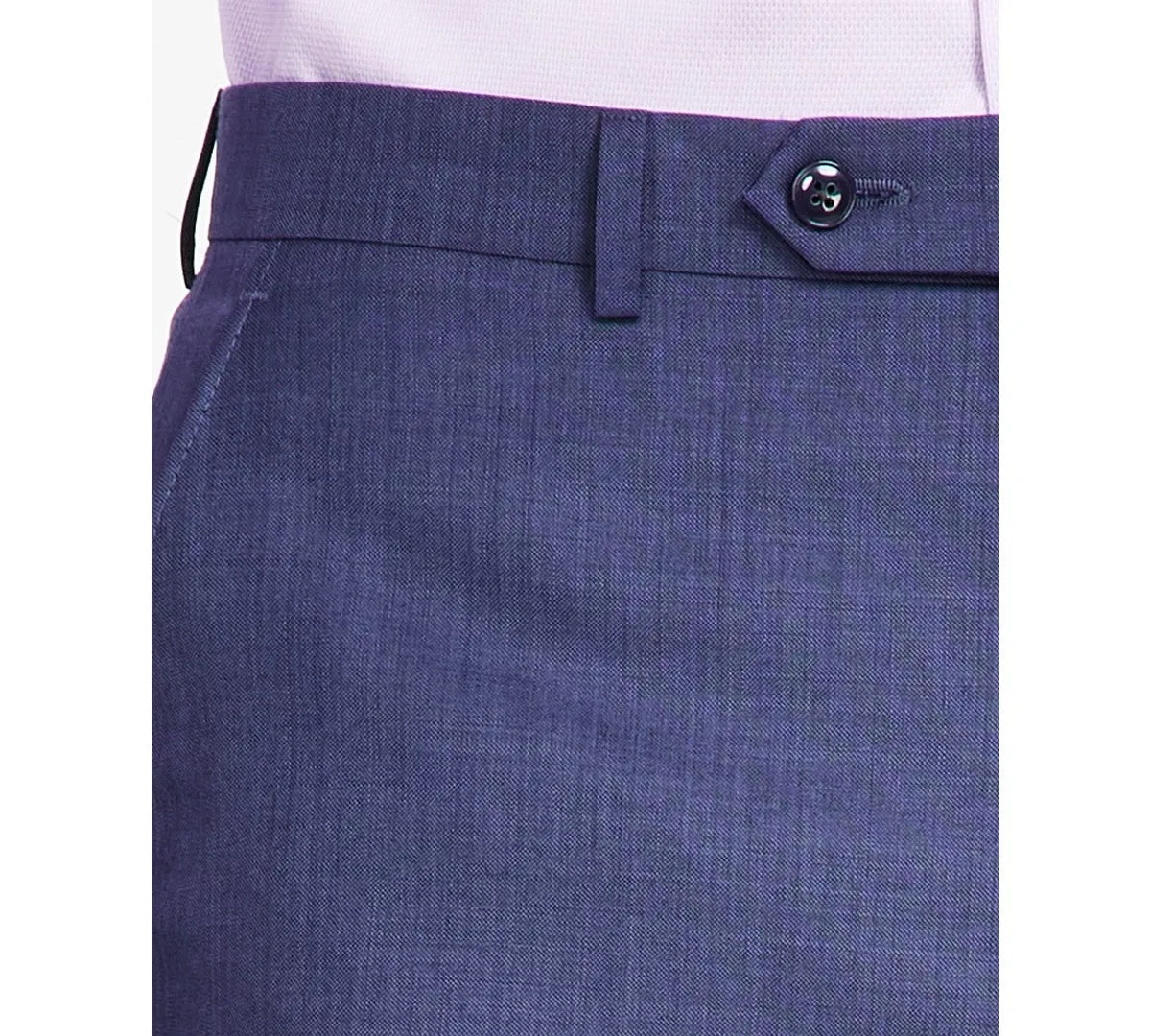 Michael Kors Mens Regular fit Dress Pants 38 / 29 Blue Solid Stretch