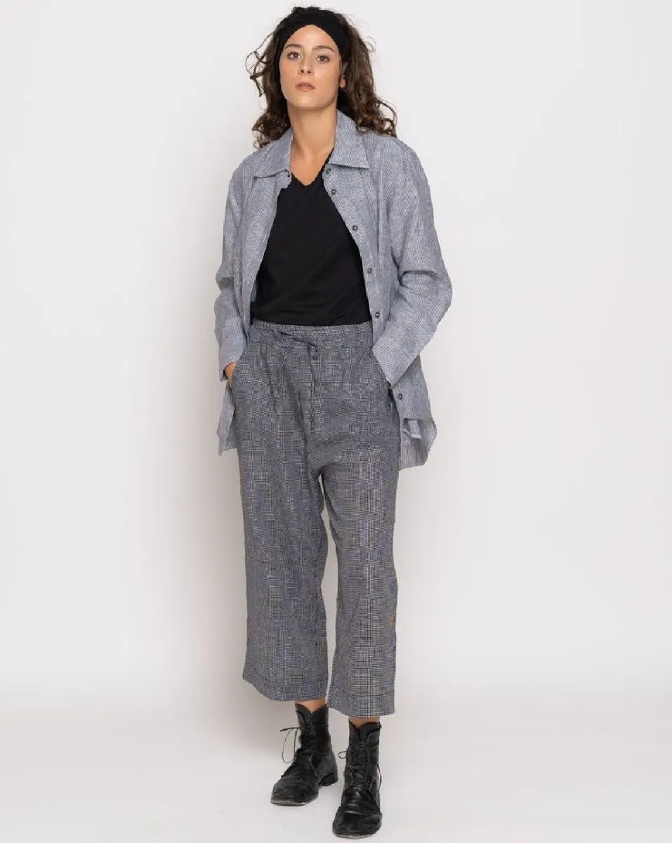Micro Checker Drawstring Culottes