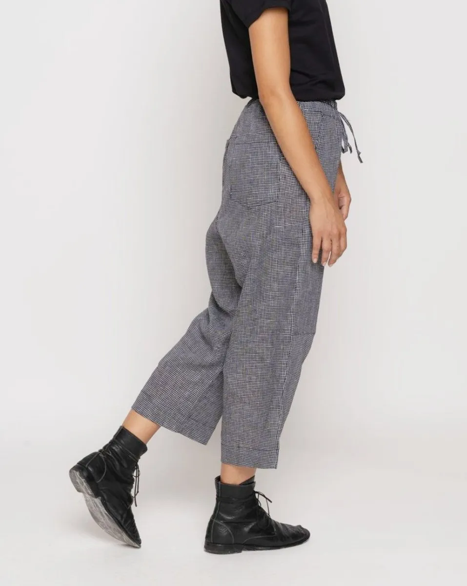 Micro Checker Drawstring Culottes