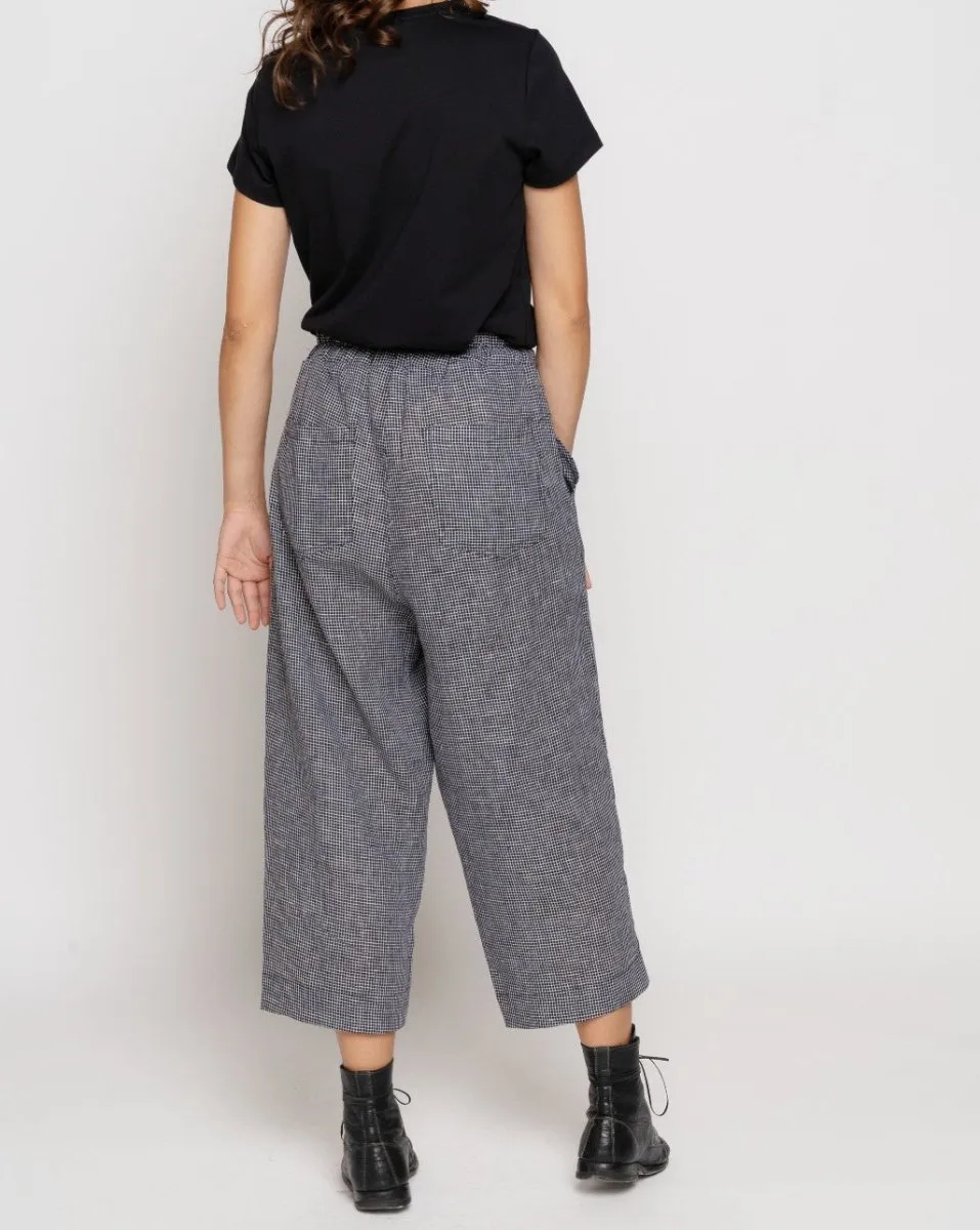 Micro Checker Drawstring Culottes