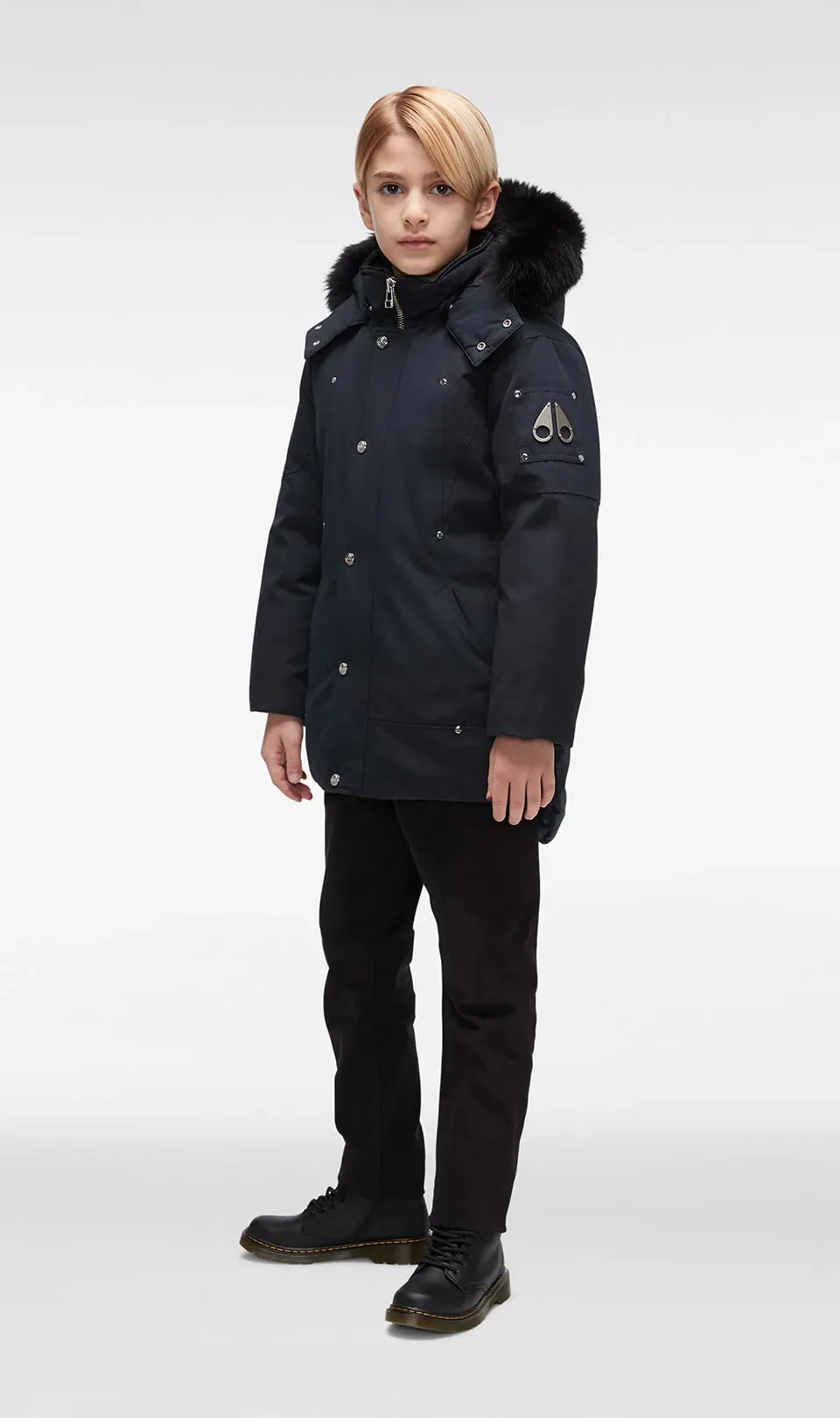 Moose Knuckles Navy With Black Unisex Parka