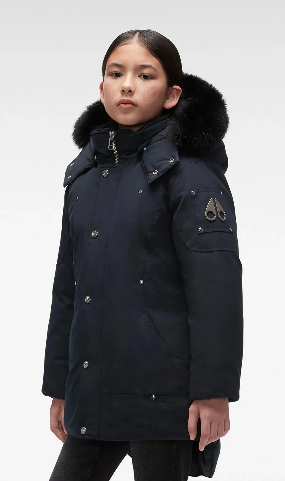 Moose Knuckles Navy With Black Unisex Parka