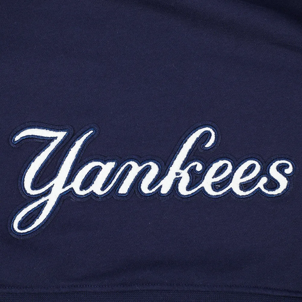 NEW YORK YANKEES CLASSIC LITTLE GIRLS FLC FZ HOODIE (MIDNIGHT NAVY)