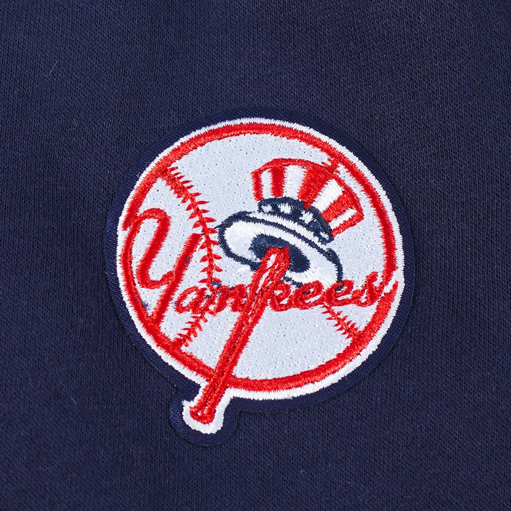 NEW YORK YANKEES CLASSIC LITTLE GIRLS FLC FZ HOODIE (MIDNIGHT NAVY)