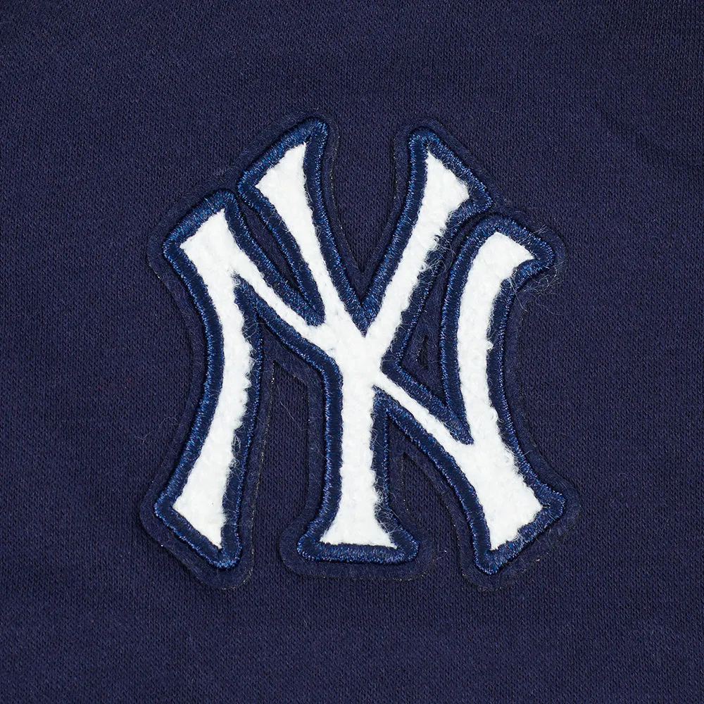 NEW YORK YANKEES CLASSIC LITTLE GIRLS FLC FZ HOODIE (MIDNIGHT NAVY)