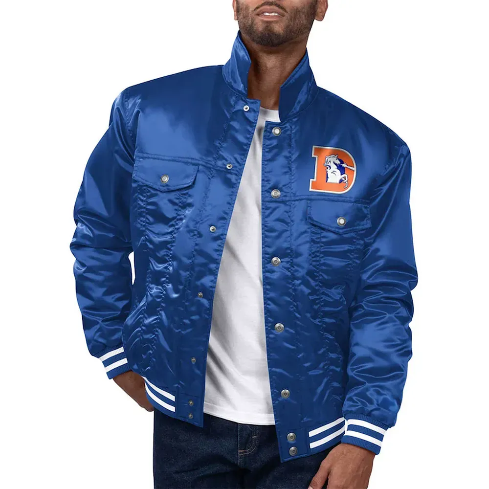 NFL Denver Broncos Satin Jacket Men and Women