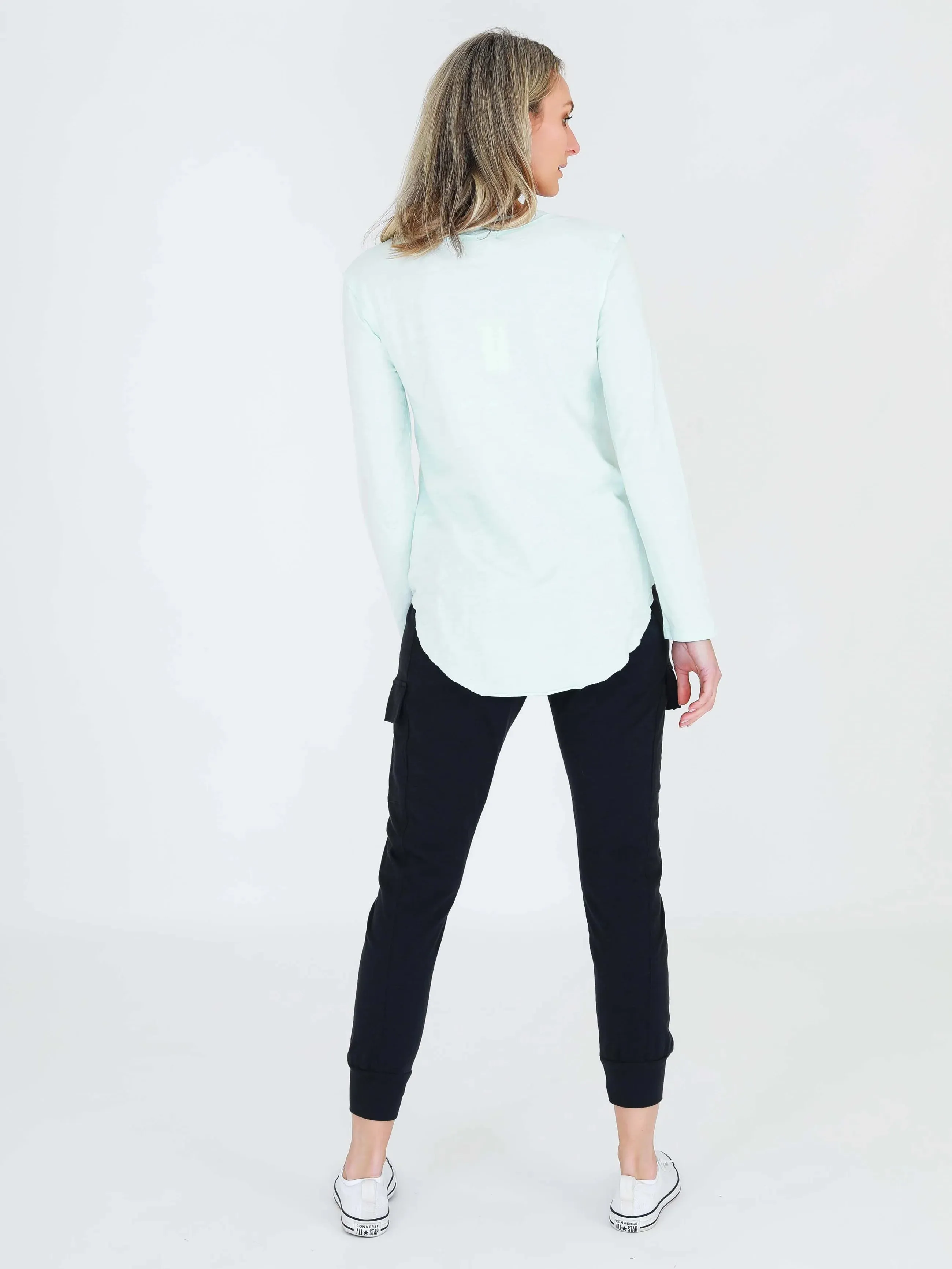 Nora Long Sleeve V Neck Tee