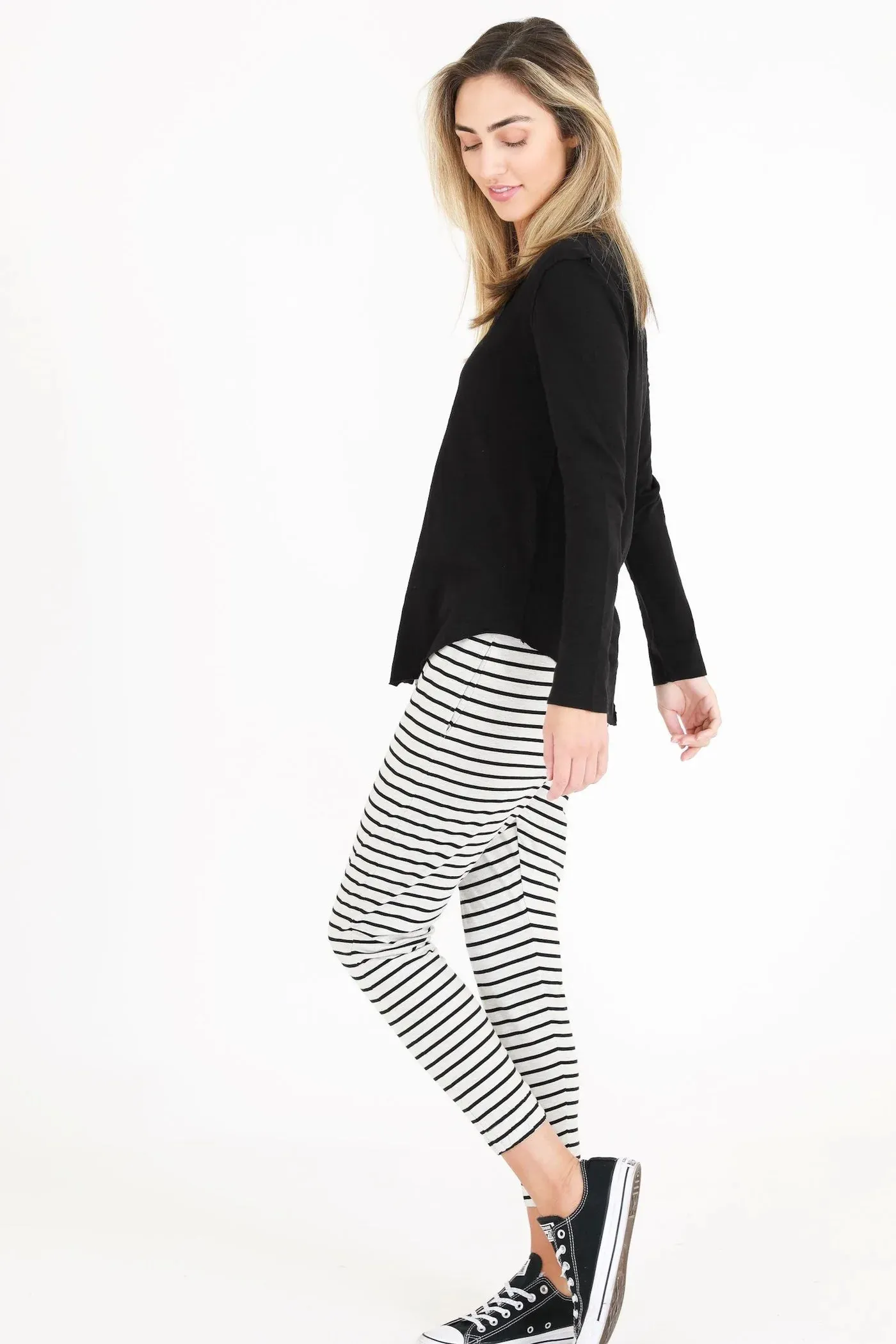 Nora Long Sleeve V Neck Tee