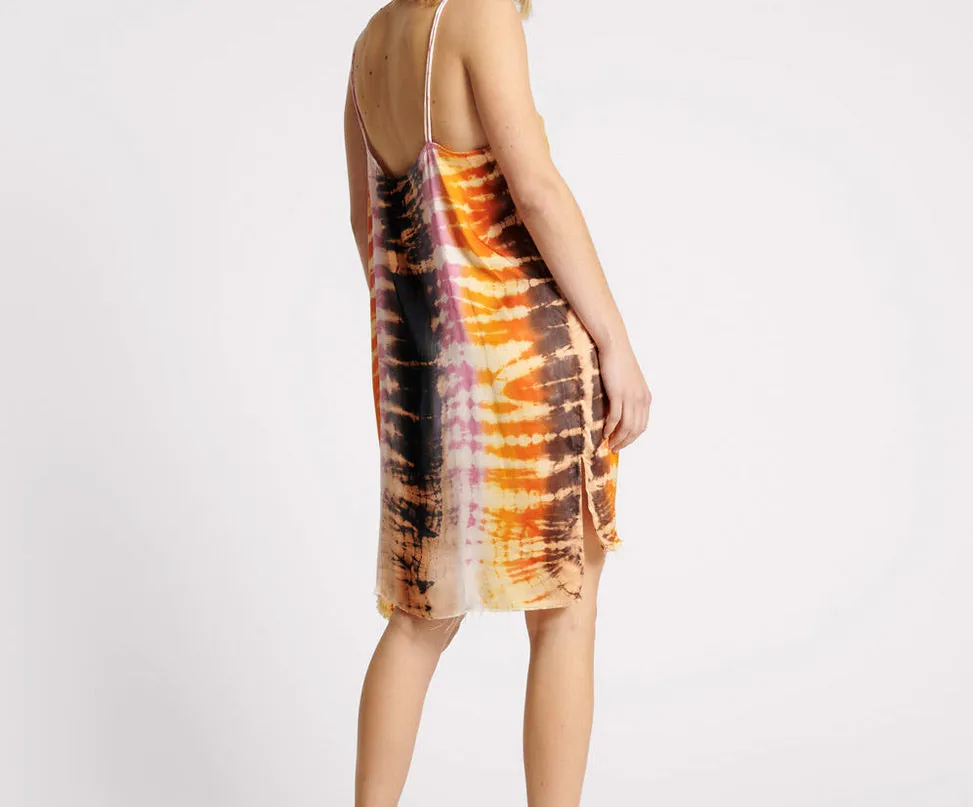 One Teaspoon Make Waves Hand Dyed Satin Slip Dress