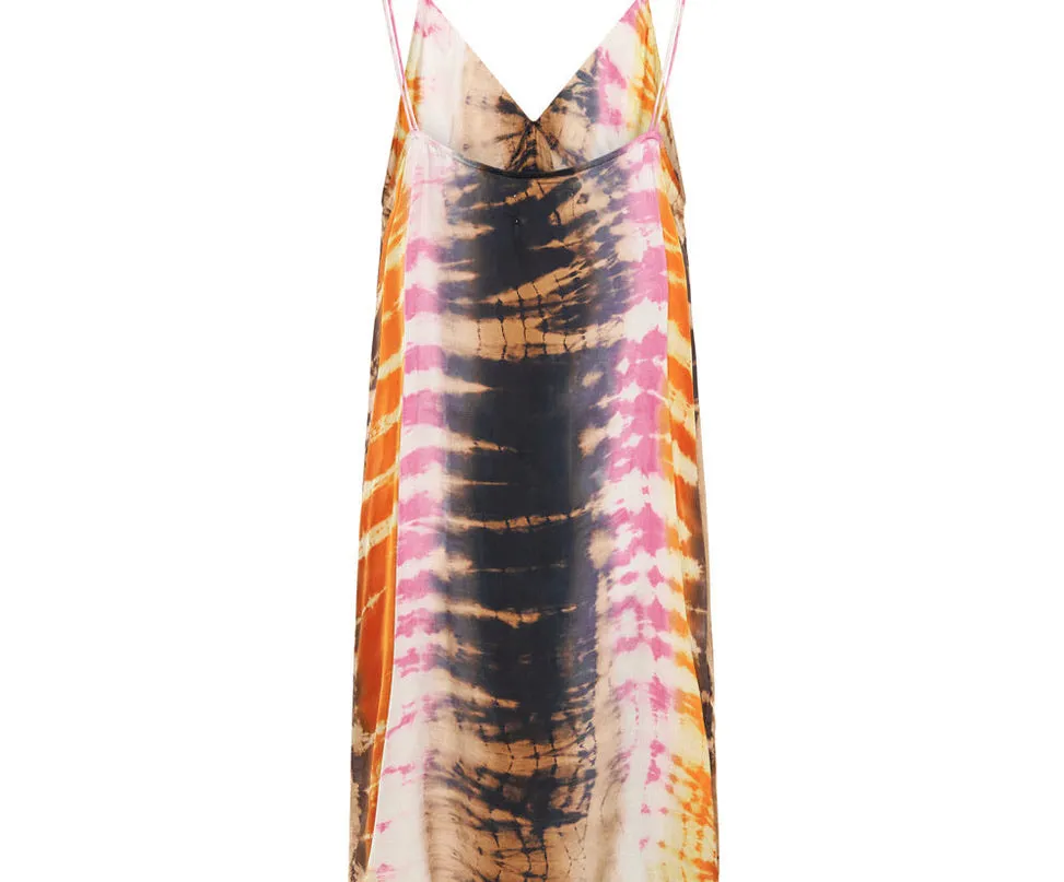 One Teaspoon Make Waves Hand Dyed Satin Slip Dress