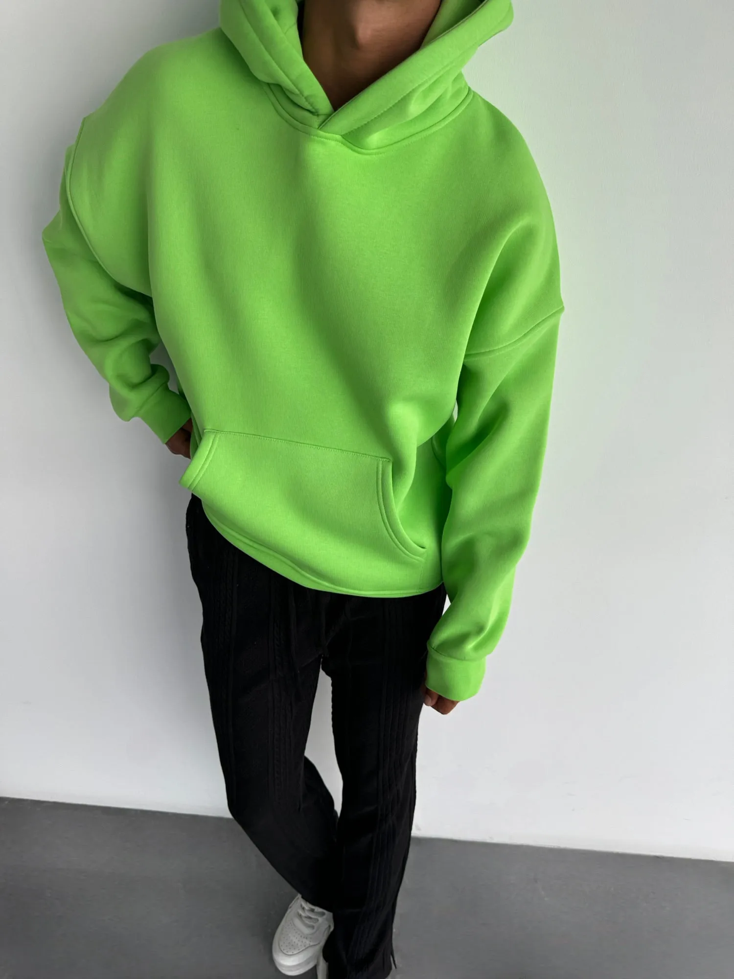Oversize Basic Hoodie - Neon Slime
