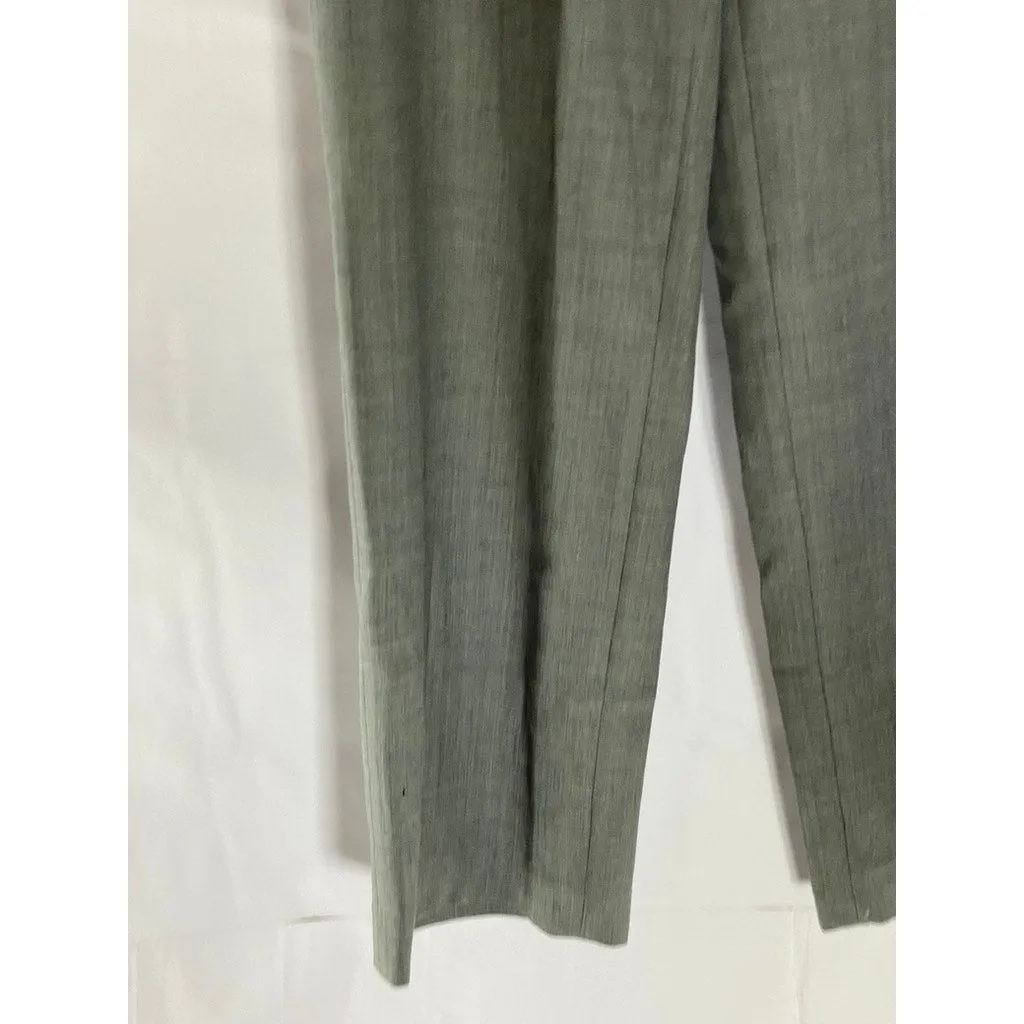 PETITE SOPHISTICATES Women's Gray Merino Wool Straight-Leg Dress Pant SZ 2