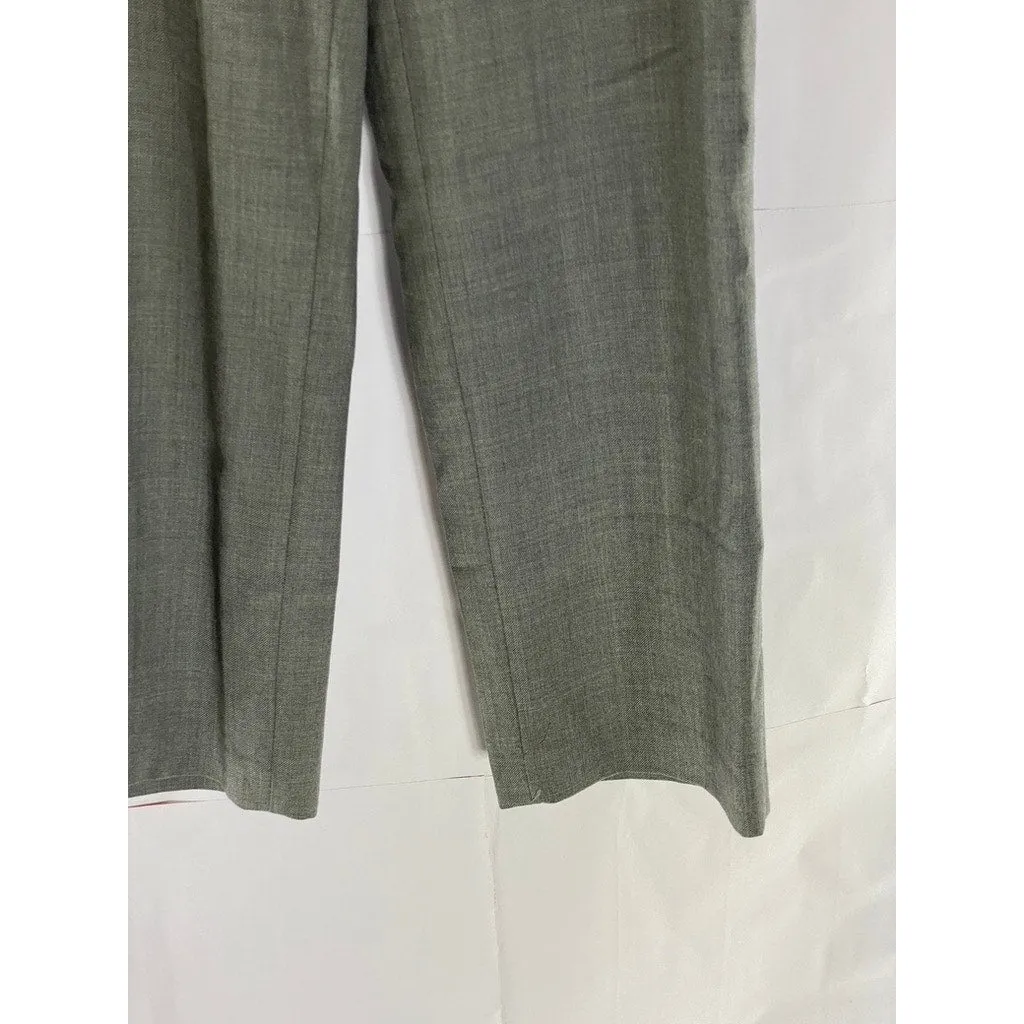 PETITE SOPHISTICATES Women's Gray Merino Wool Straight-Leg Dress Pant SZ 2