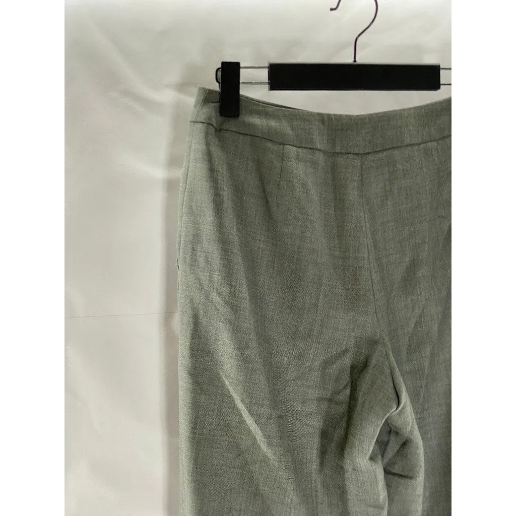 PETITE SOPHISTICATES Women's Gray Merino Wool Straight-Leg Dress Pant SZ 2