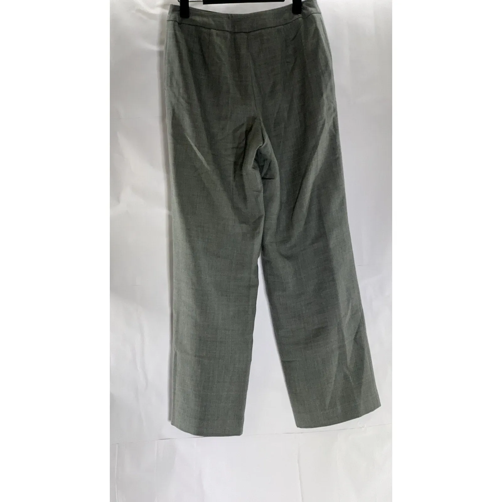 PETITE SOPHISTICATES Women's Gray Merino Wool Straight-Leg Dress Pant SZ 2