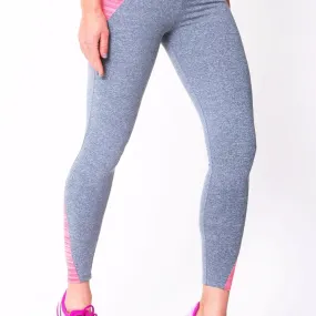 Pink/Heather Grey Superflex Leggings