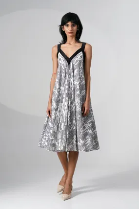 Printed Slip Bias Midi Dress