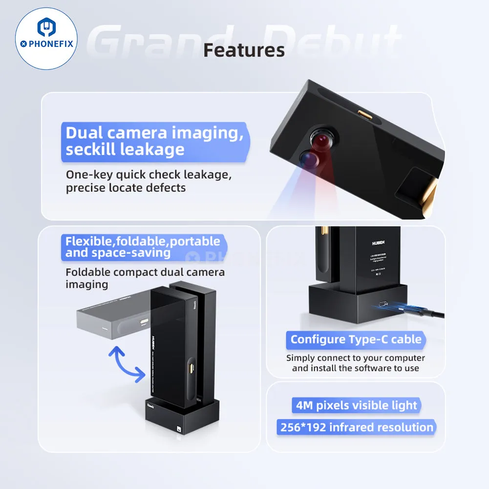 QianLi L256 iStele Dual-Spectral Thermal Camera PCB Leakage Detection