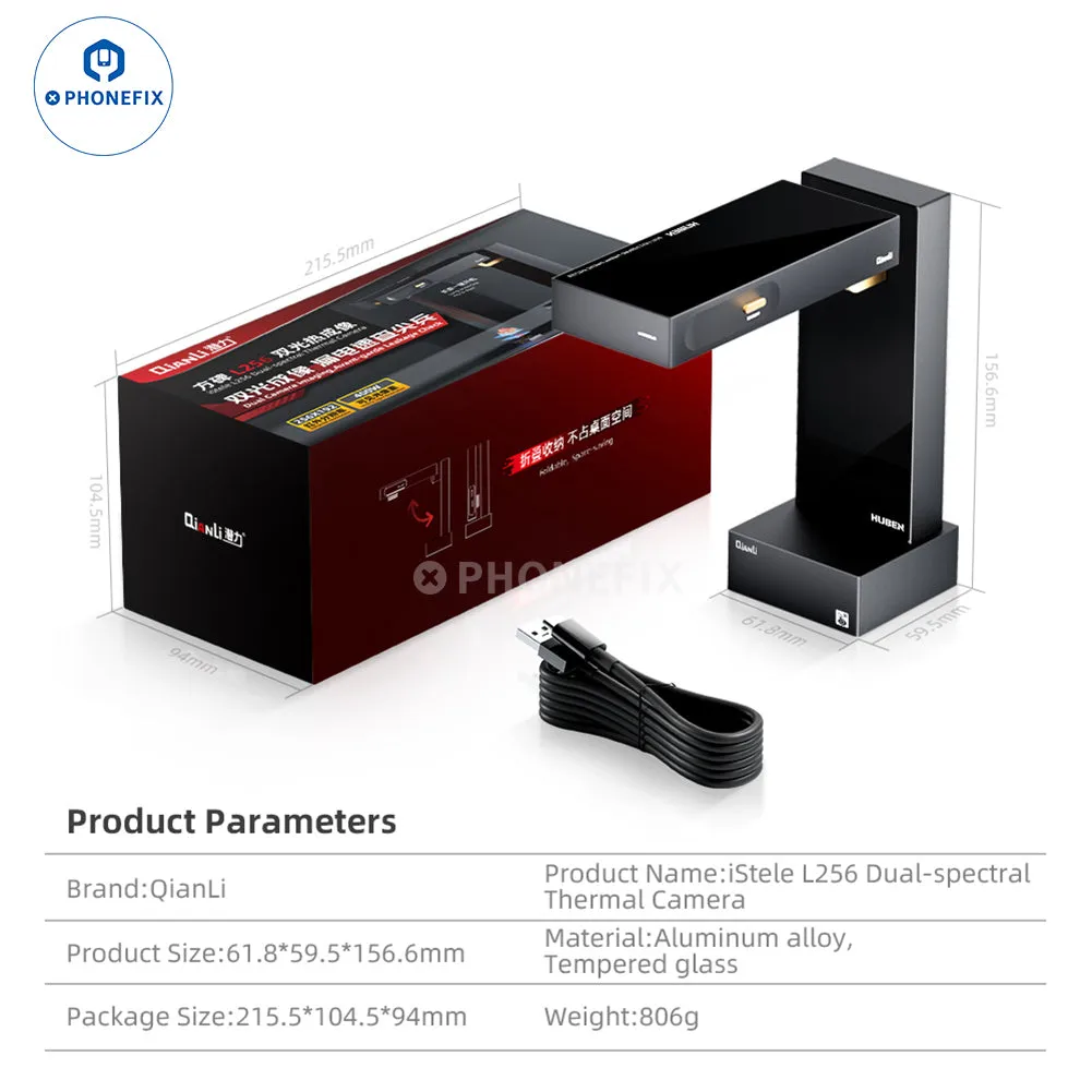 QianLi L256 iStele Dual-Spectral Thermal Camera PCB Leakage Detection