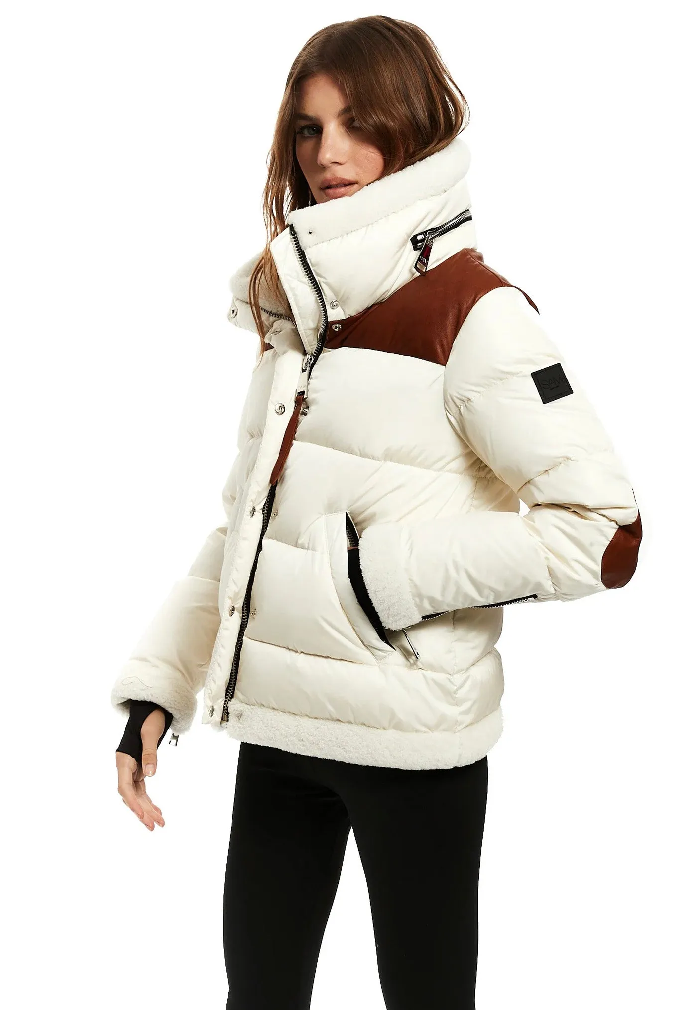 Sari Jacket - Cream/Saddle White