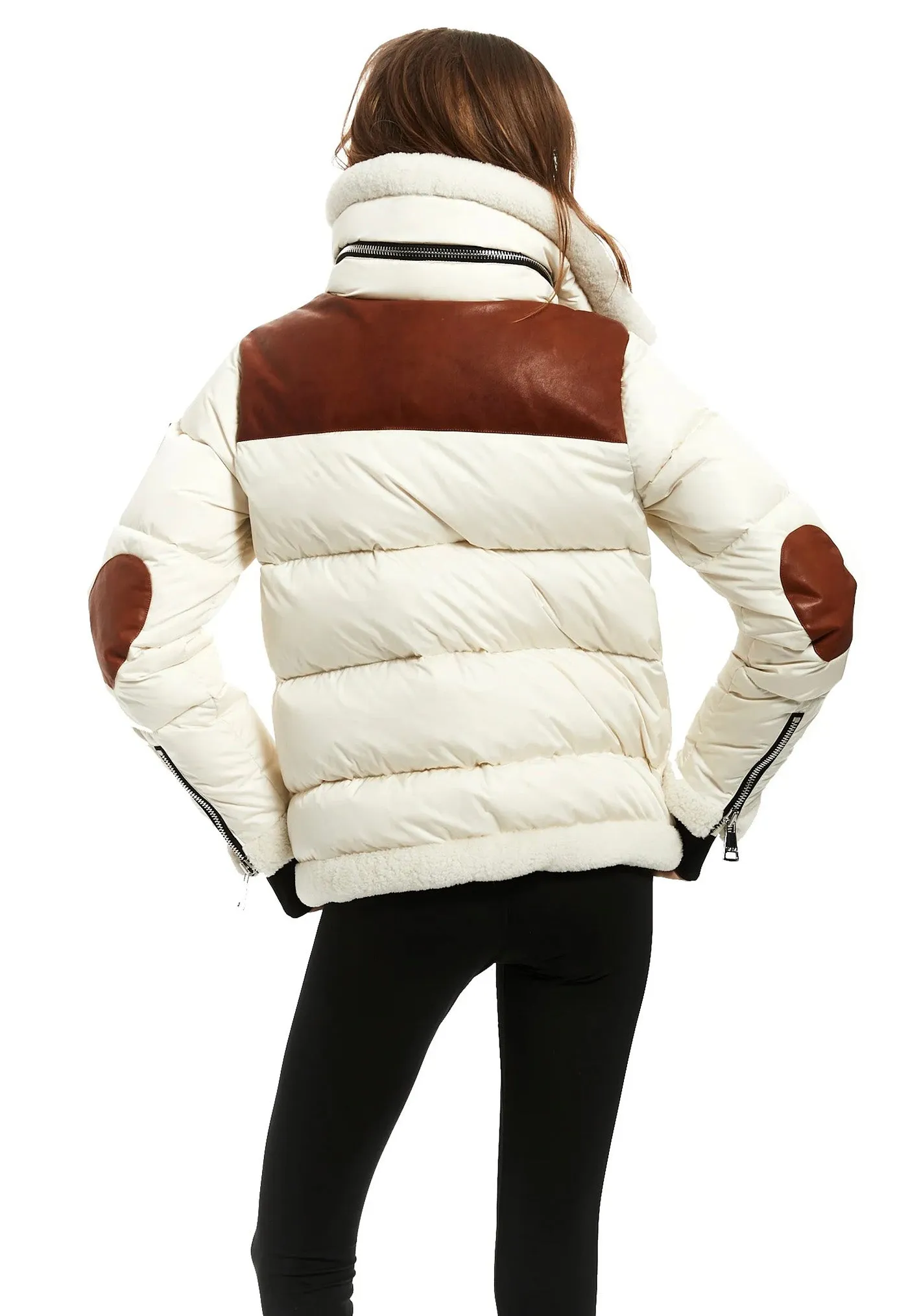 Sari Jacket - Cream/Saddle White