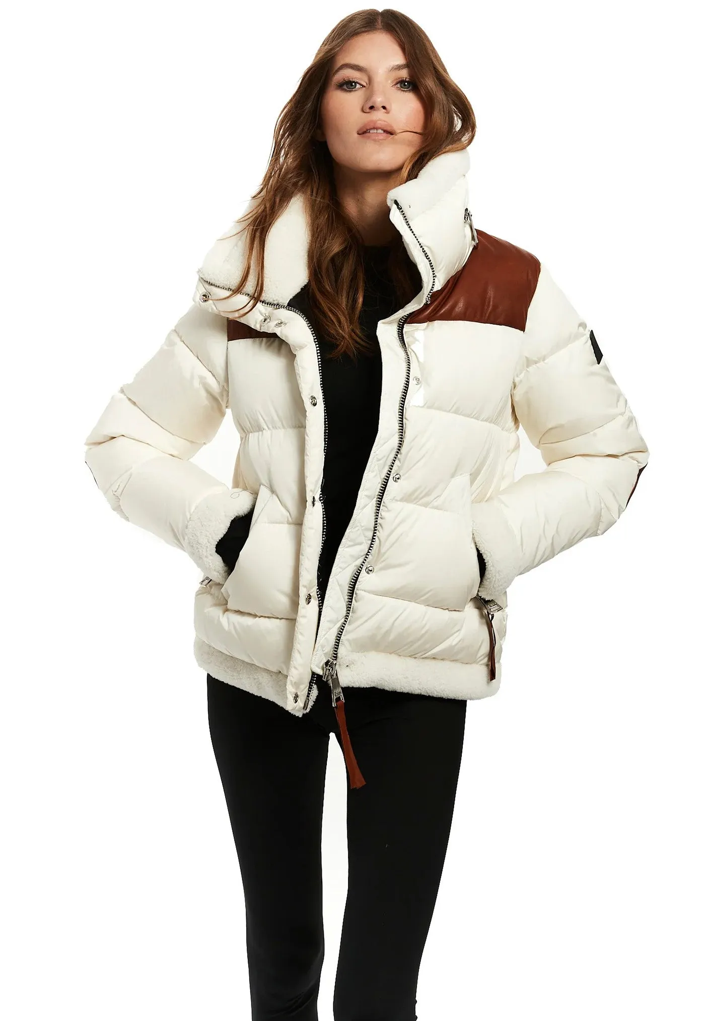 Sari Jacket - Cream/Saddle White
