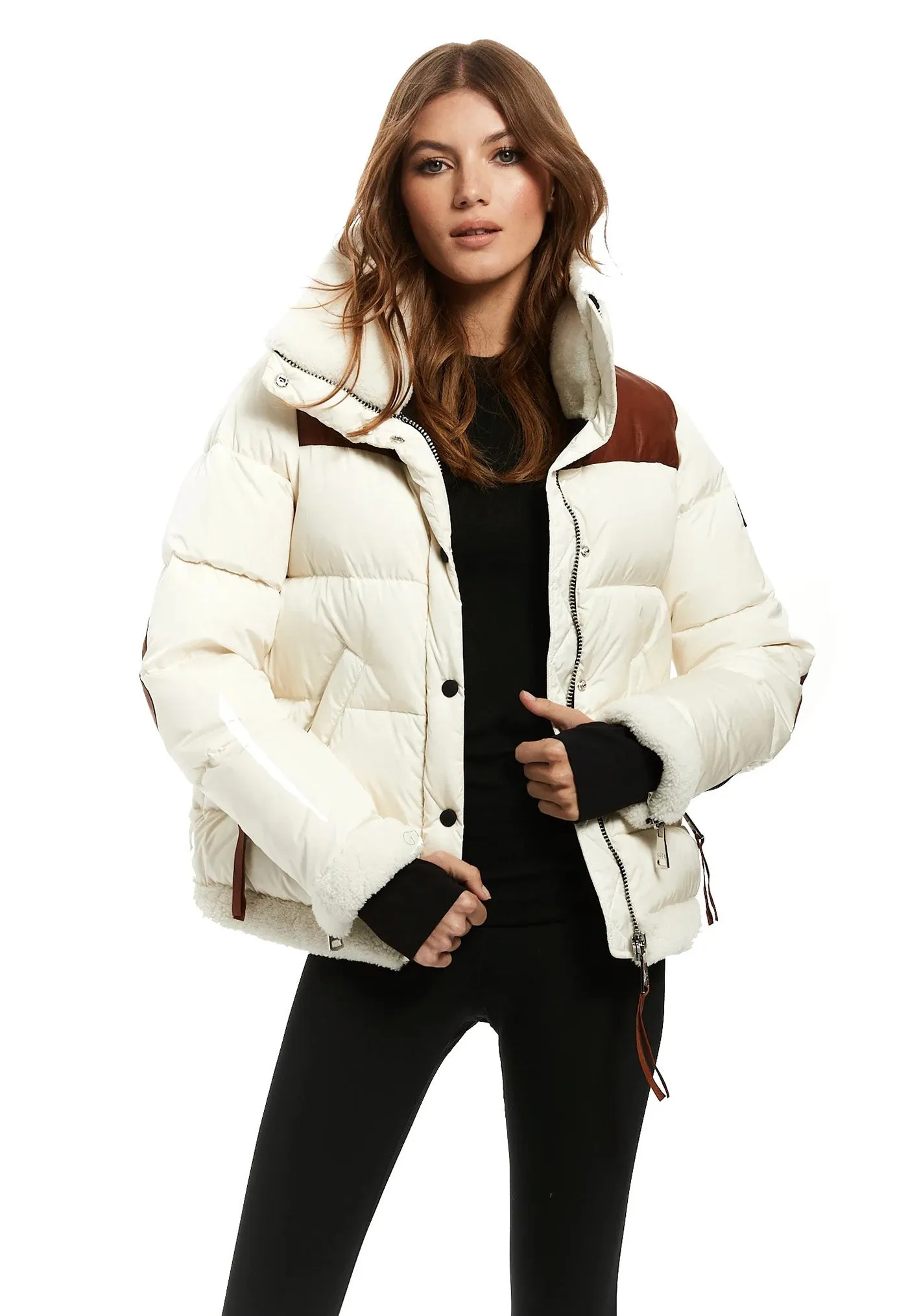 Sari Jacket - Cream/Saddle White