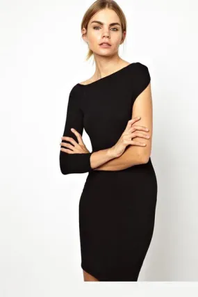 Shoulder Asymmetric Dress
